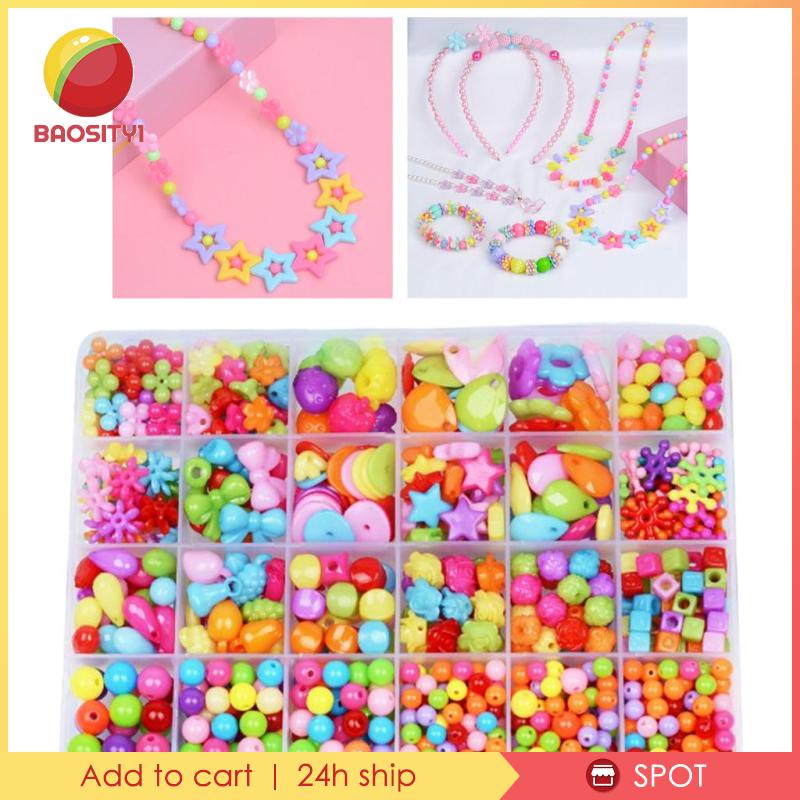 Bộ 450 Hạt Xâu Chuỗi Làm Trang Sức Cho Bé