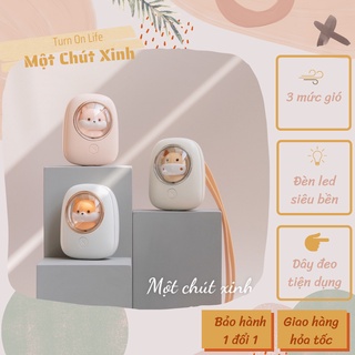 Quạt đa năng cá nhân cao cấp đeo cổ thú lồng kính kiêm đèn ngủ quà tặng dễ thương ❌Freeship❌ quạt mini đeo cổ