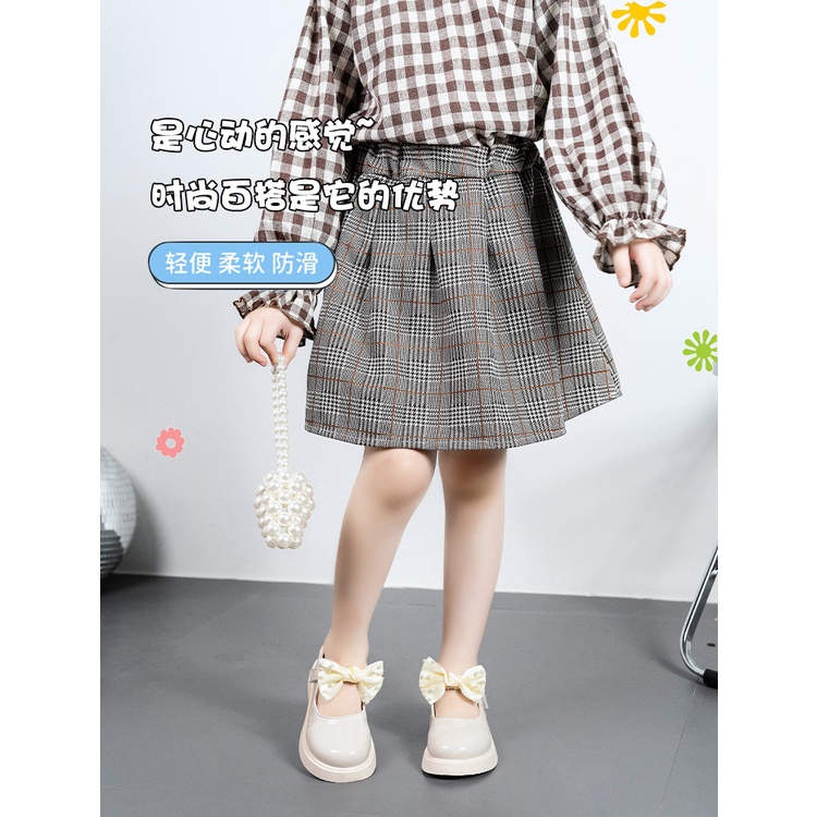 Giày Búp Bê Da Đính Nơ Dễ Thương Cho Bé Gái