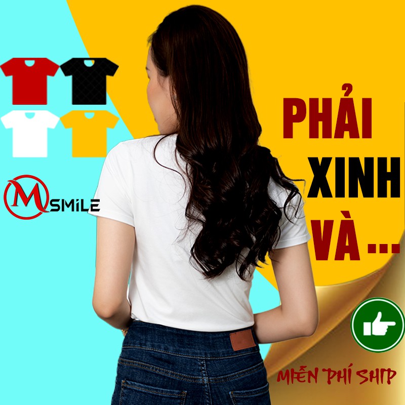 Áo Phông Nữ cổ tròn Ao Phông Nữ cực chất chính hãng hàng tuyển Msmile SIÊU ĐẸP