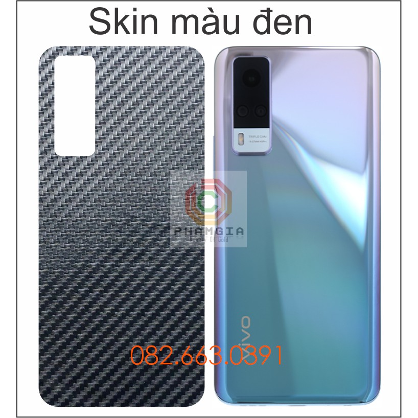 Miếng dán mặt lưng skin carbon Vivo Y51