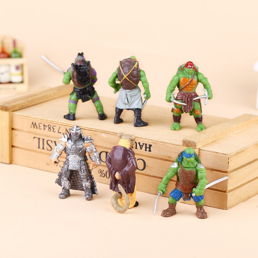 Bộ 6 Tượng Ninja Rùa Đột Biến Size 5cm - Đồ Chơi hoạt hình - Đồ Trang Trí Nhỏ, Đồ Trang Trí Sáng Tạo