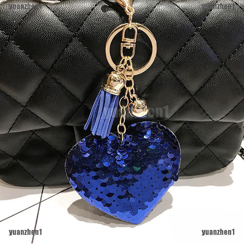 Móc Khóa Hình Trái Tim Đính Kim Sa Lấp Lánh