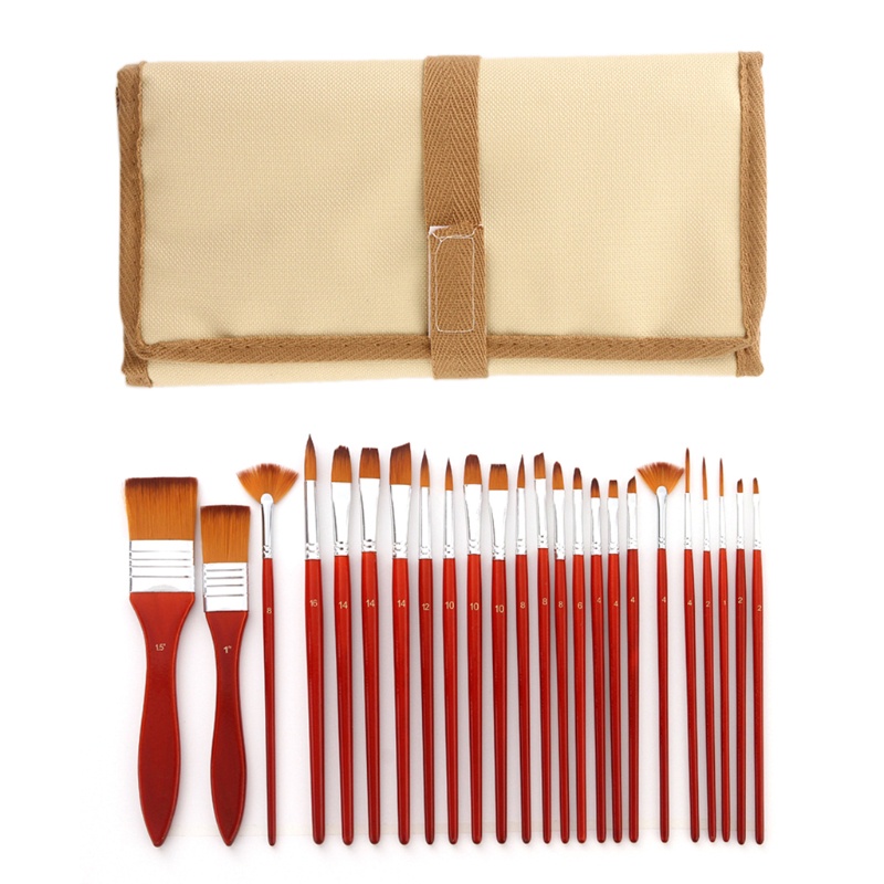 Bộ Cọ Vẽ Tranh Sơn Dầu Acrylic 24 Kiểu Chuyên Nghiệp