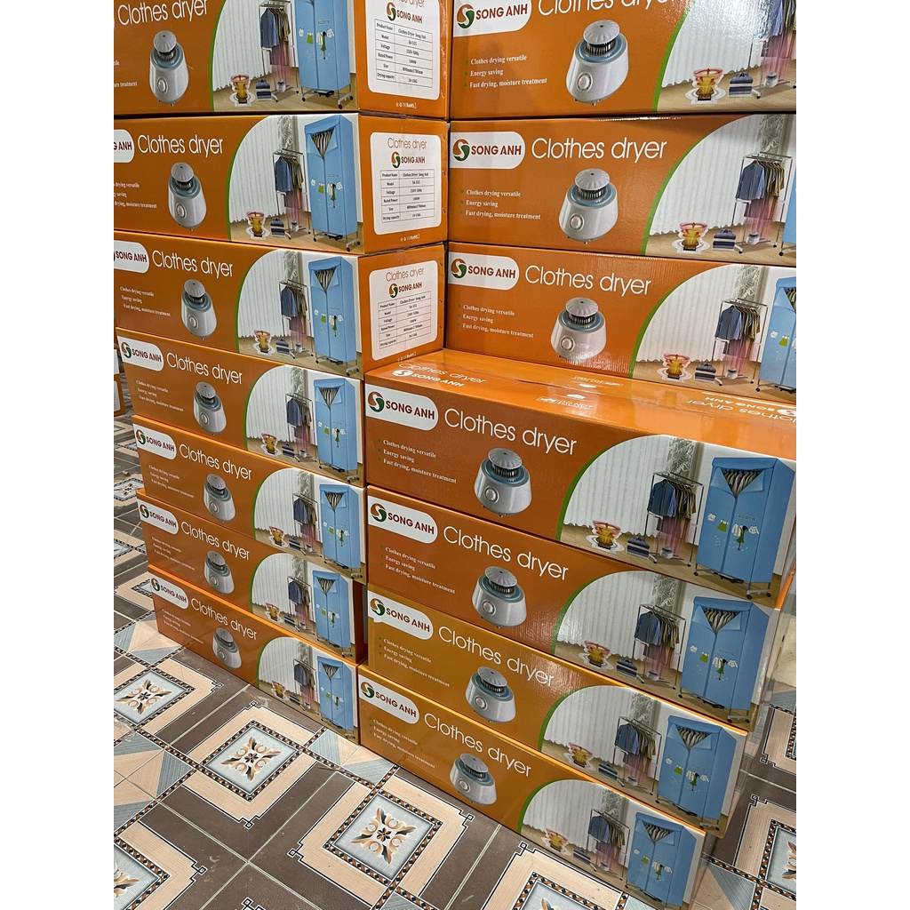 Tủ Sấy Khô Quần Áo Song Anh, Máy Sấy Quần Áo Có Điều Khiển Từ Xa 1300W Bảo Hành 12 Tháng