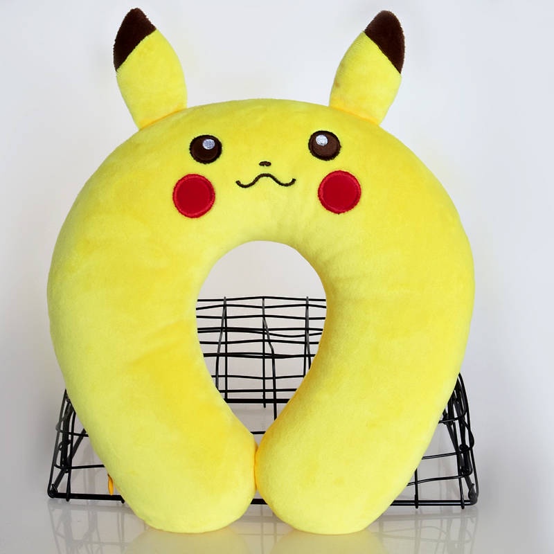 Gối kê cổ / eo / tựa lưng phổ biến cho xe hơi họa tiết pikachu hoạt hình dễ thương thích hợp phố mùa