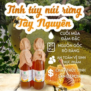 Mật Ong Rừng Nguyên Chất Cuối Mùa Kon Hà Nừng Tây Nguyên Có Nguồn Gốc Rõ Ràng 100ml - 1 lit  1.3-1.4kg/l