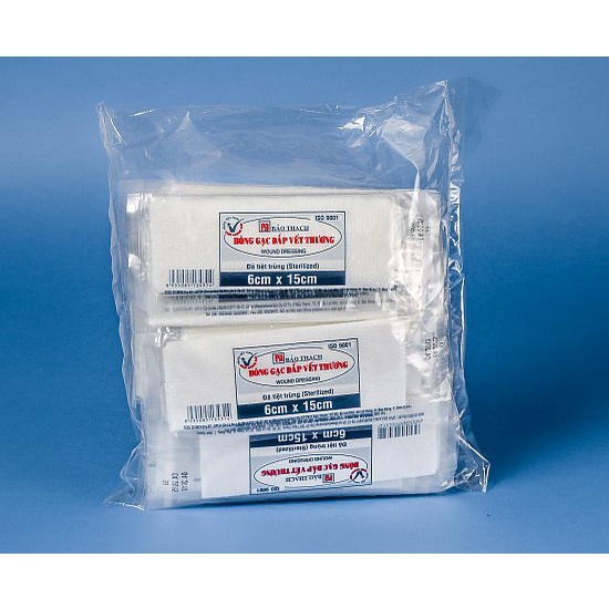 ✅ BÔNG GẠC TIỆT TRÙNG ĐẮP VẾT THƯƠNG BẢO THẠCH  - Thấm hút dịch tiết, máu mủ, chăm sóc vết thương