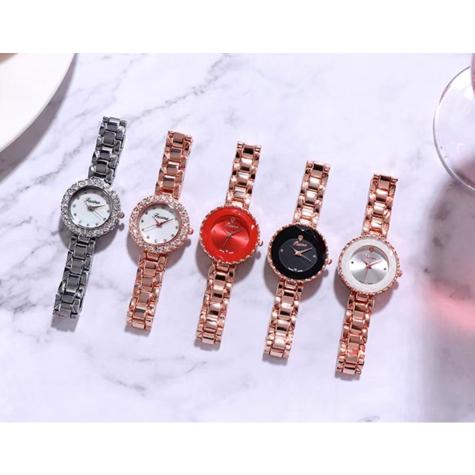 Bộ Trang Sức Mặt Đồng Hồ Bằng Da Thời Trang Cho Nữ