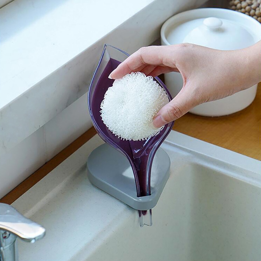 Khay hình chiếc lá đựng xà phòng sang trọng