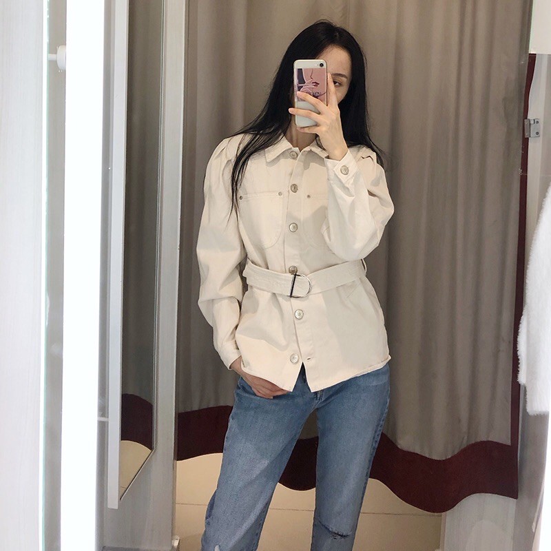 Áo sơ mi Zara phối đai