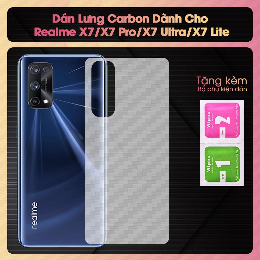 Miếng dán lưng cacbon Realme X7 / X7 Pro / X7 Pro Ultra / X7 Lite