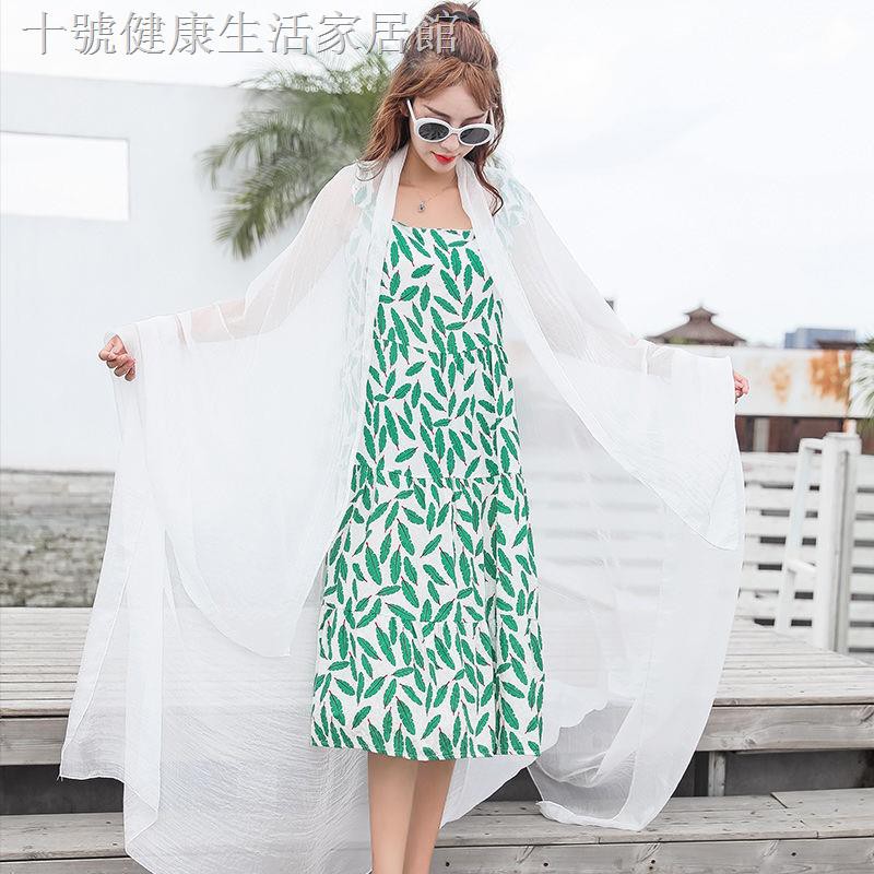 ✹Khăn choàng cổ dài màu trắng chất liệu Chiffon cho nữ