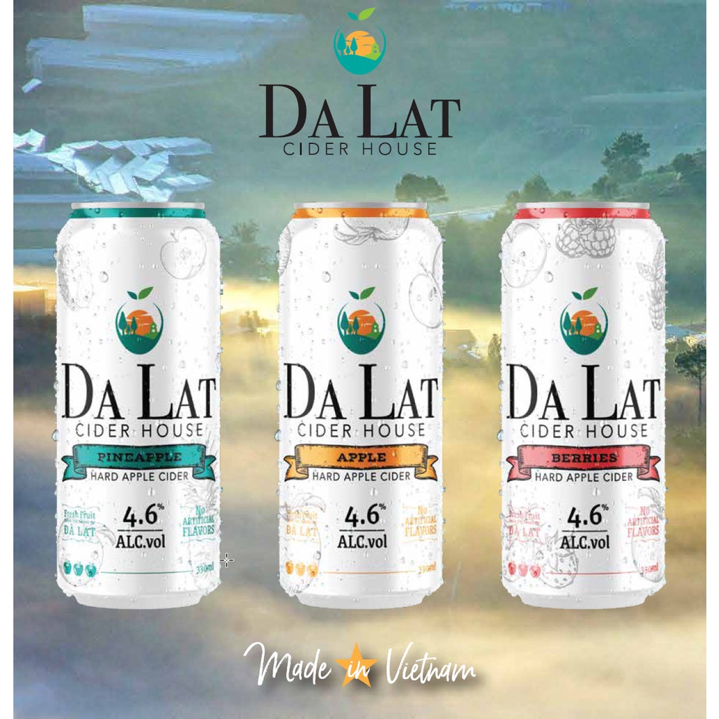 Giảm giá Nước trái cây Dalat Cider Vị Táo + Dâu tây,tằm + Mâm xôi - Mua  Thông Minh