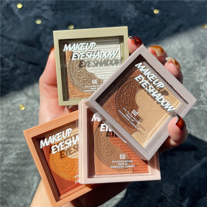 (Hàng Mới Về) Bảng Phấn Mắt Xixi Ba Màu Lì Ánh Ngọc Trai Lấp Lánh má hồng trang điểm mắt mĩ phẩm nội địa trung | BigBuy360 - bigbuy360.vn