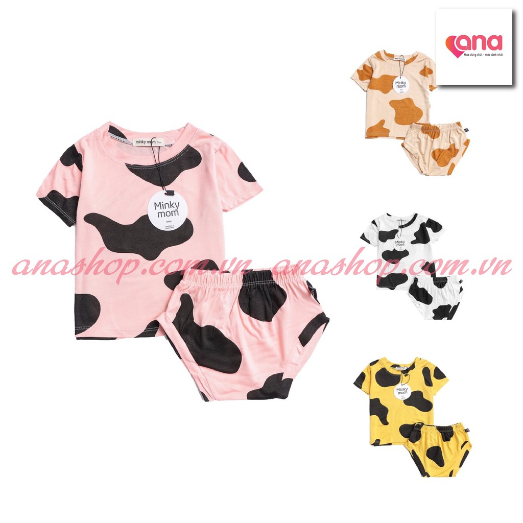 Bộ Bò Sữa Cộc Ngắn Tay thun lạnh Minky Mom [Hot] Đồ bộ em bé gái bé trai quần áo trẻ em sơ sinh BỘ CHIP BÒ SỮA Minky Mom