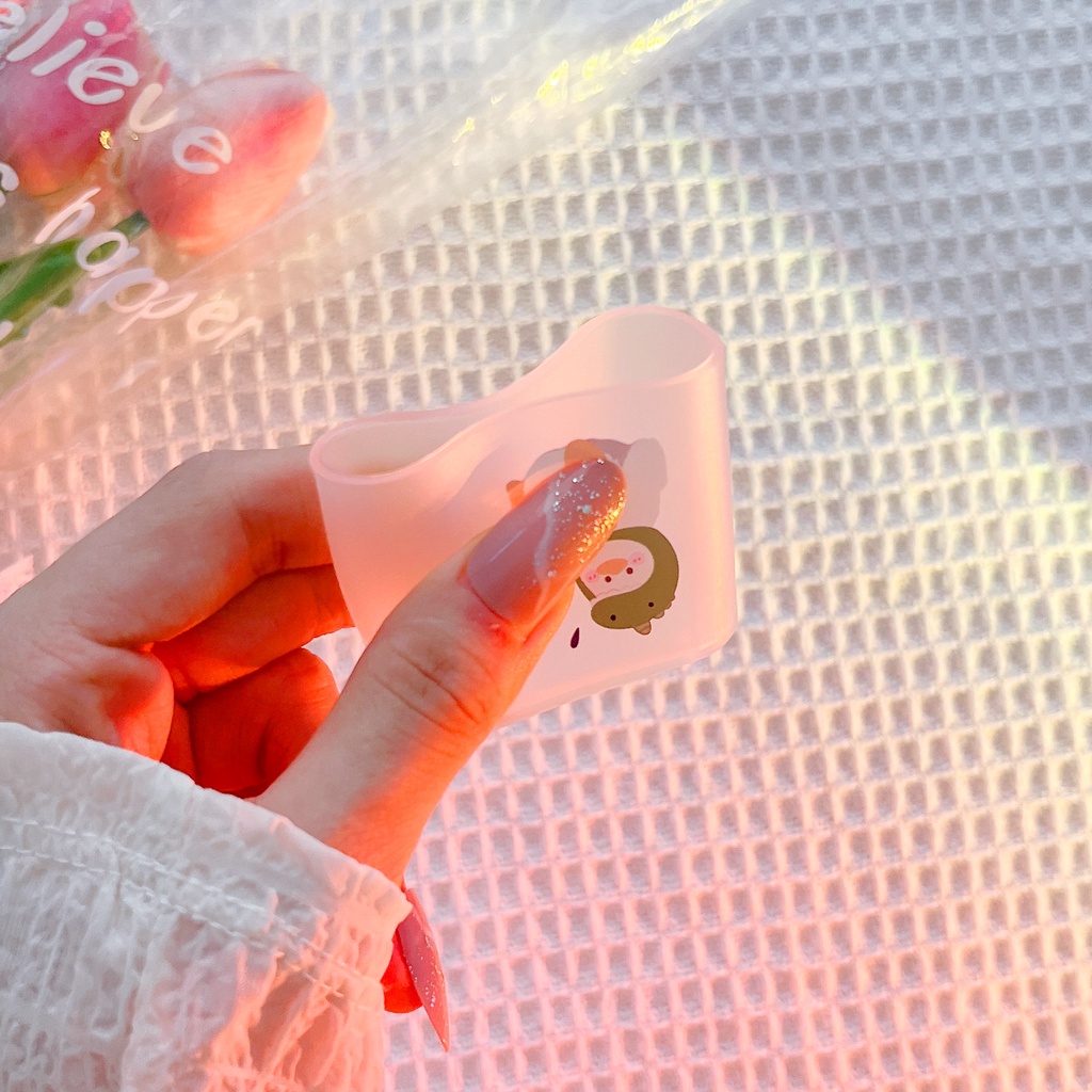 Đầu Cáp Sạc 18W 20W Bằng Silicon Mềm Trong Suốt Họa Tiết Hoạt Hình Dễ Thương Cho IPhone 13 12 11 Pro Max