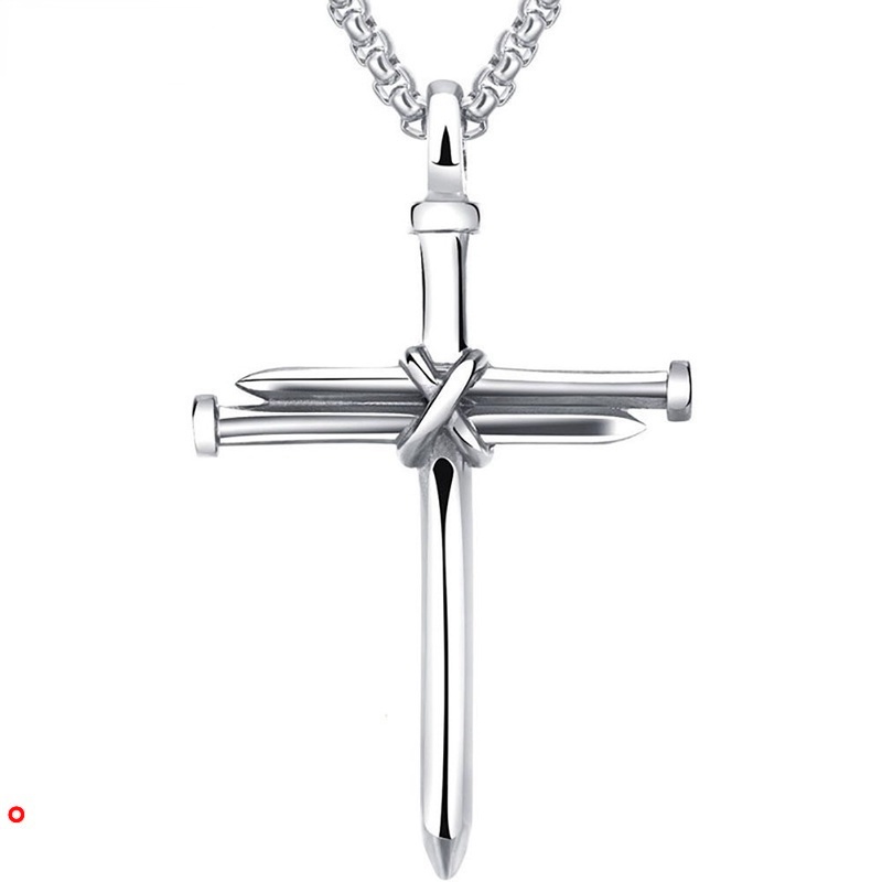 Vòng cổ bằng thép titan mặt thánh giá thời trang cho nam nữ