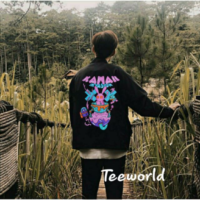 Áo Khoác Dù Bad Rabbit Kawaii Unisex Form Rộng Dáng Jacket | BigBuy360 - bigbuy360.vn