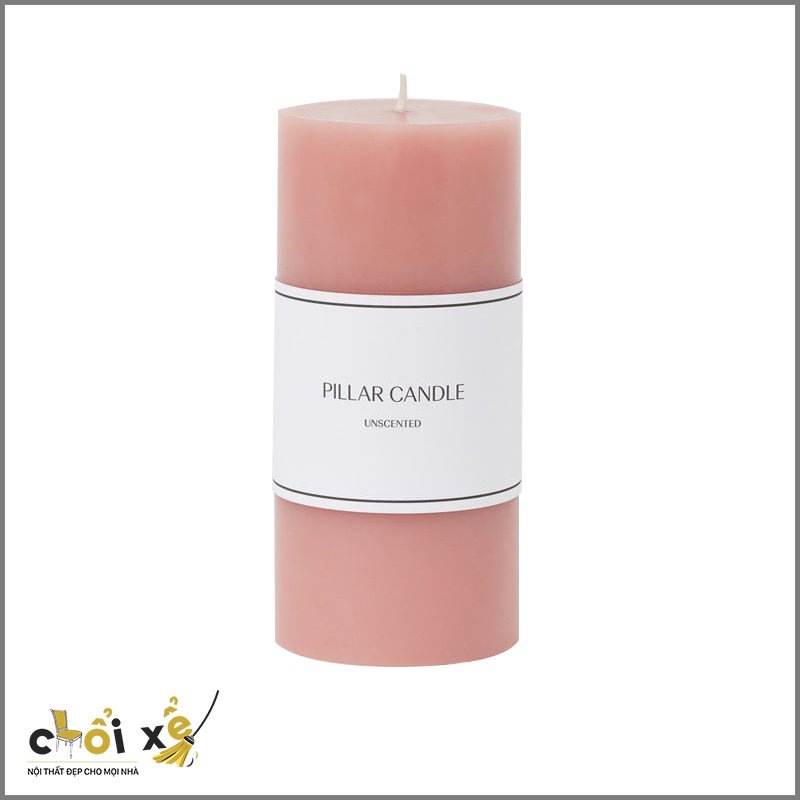 Nến Cây Pillar Dusty Pink Rose - CD008 - Chổi Xể