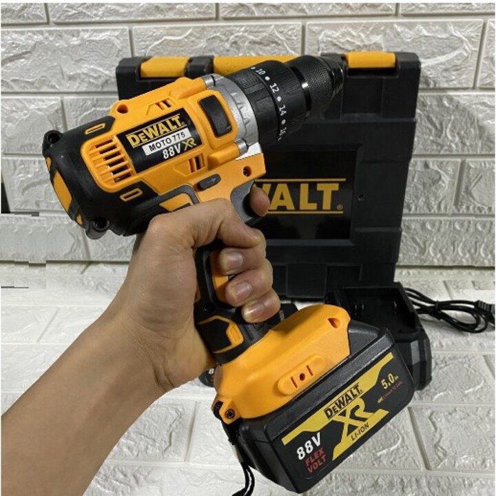 Máy Khoan pin DEWALT 88V 3 chức năng, CÓ BÚA, LÕI ĐỒNG, PIN KHỦNG 10 CELL - TẶNG MŨI BẮN TÔN, VÍT _ Nhật Việt official