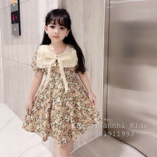VÁY HOA NHÍ CỔ NƠ CHO BÉ GÁI