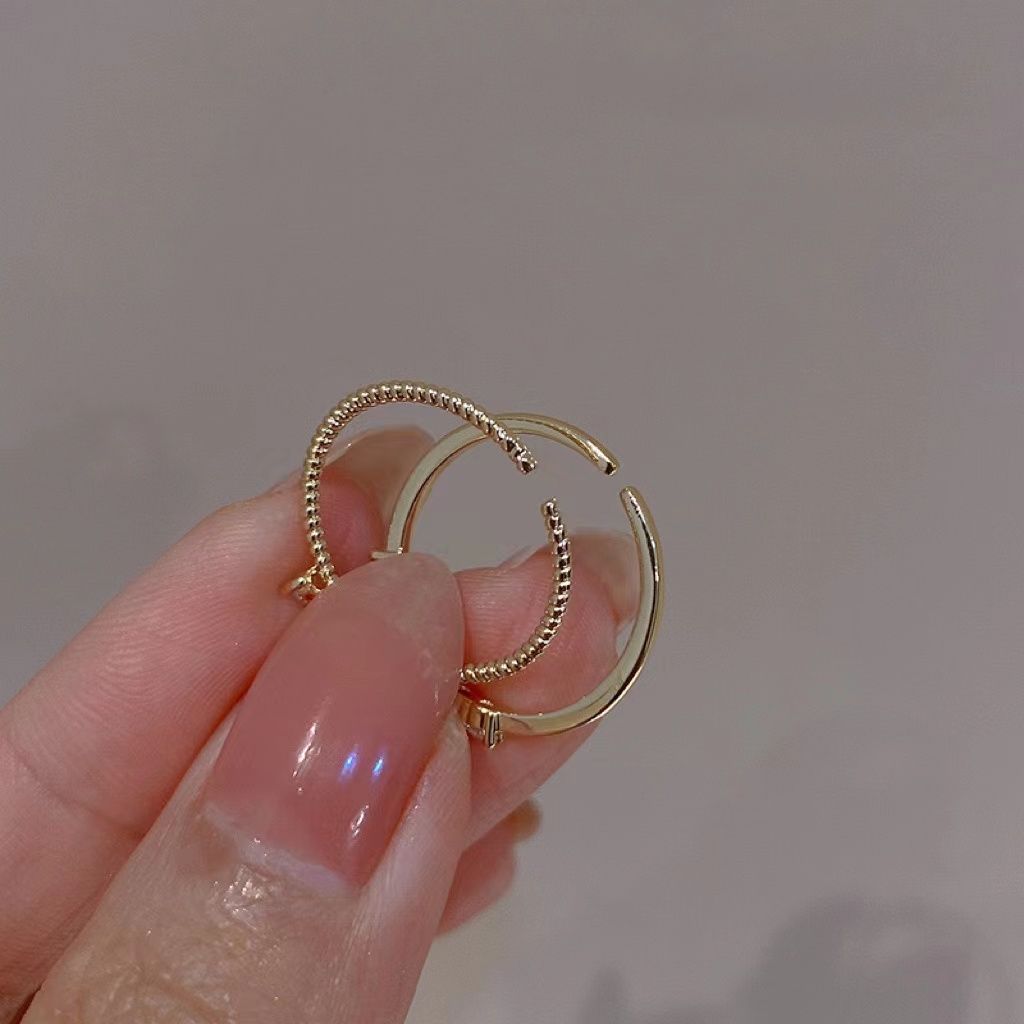 Nhẫn Hở Đính Đá Zircon Hình Trái Tim Dễ Thương Đơn Giản Dành Cho Nữ