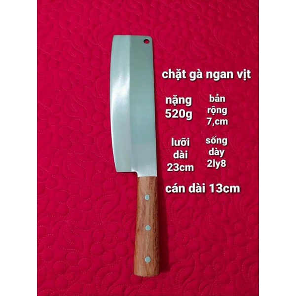 Dao chặt gà vịt thép nhật không han rỉ
