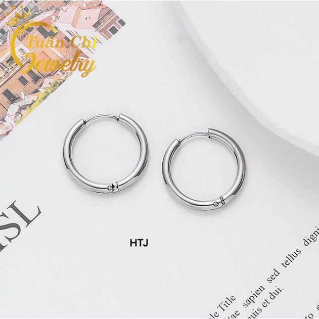 Bông Tai Bạc ⚡SALE SỐC⚡ Khuyên Tai Vòng Tàu Cá Tính, Dành Cho Cả Nam Và Nữ