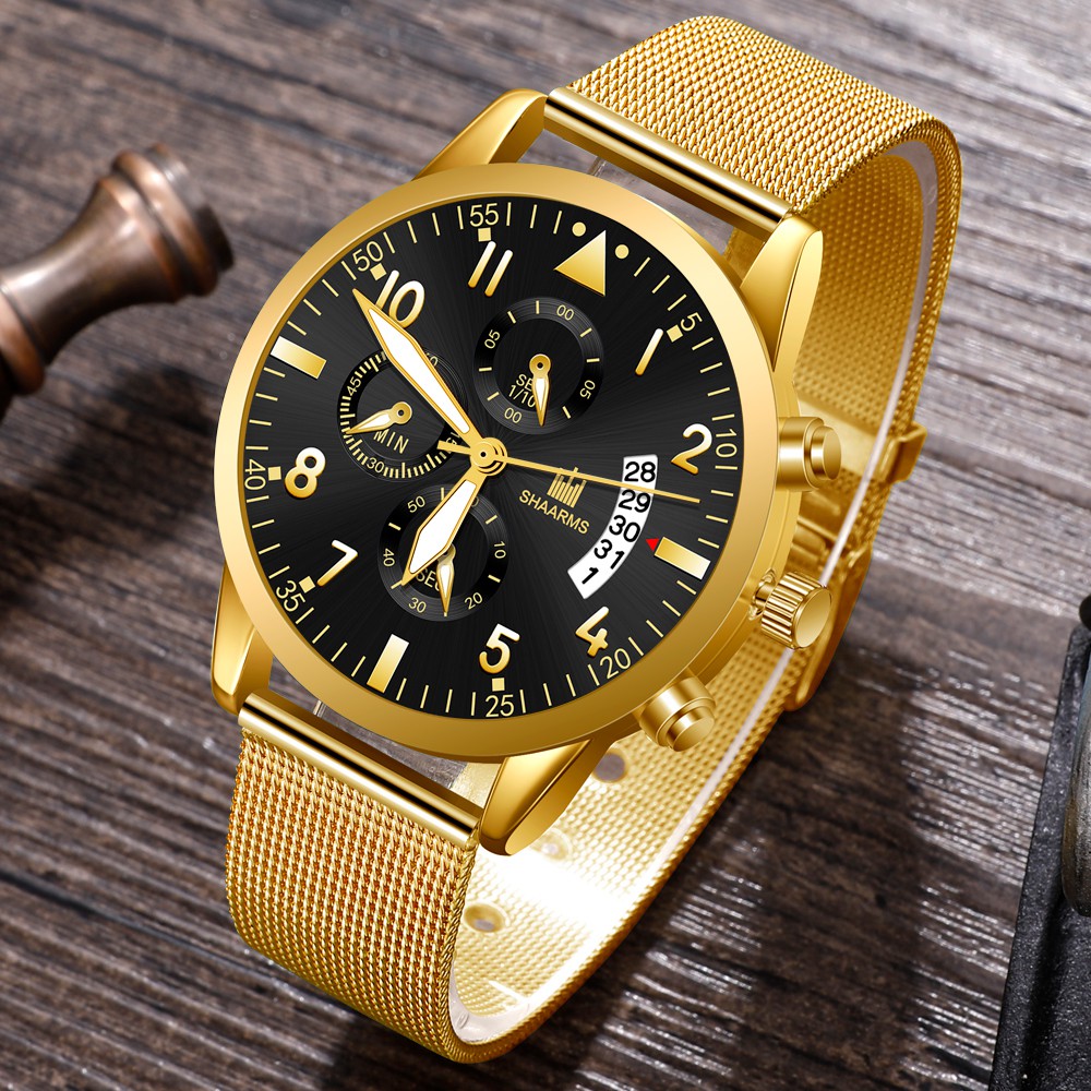 Đồng hồ thạch anh SHAARMS kiểu dáng thể thao dành cho nam sang trọng bằng thép không gỉ | BigBuy360 - bigbuy360.vn