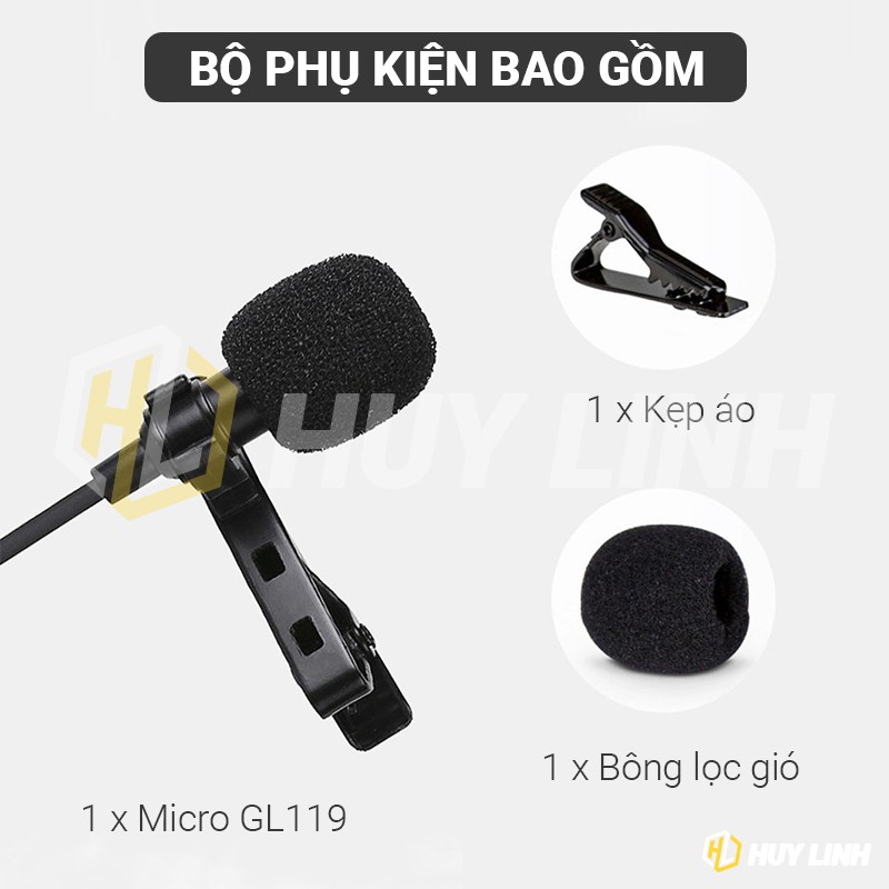 [Freship] Mic thu âm cài áo hàng cao cấp hỗ trợ quay video tiktok, livestream bán hàng BH12T