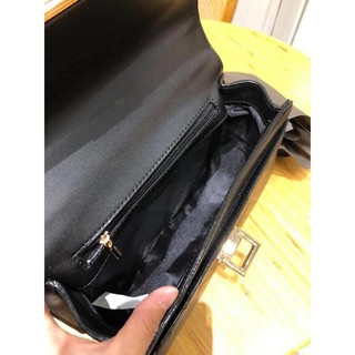 Túi C khóa gập da lộn sz 25