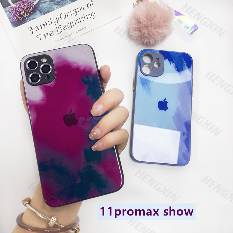 Ốp Lưng Mặt Kính Chống Rơi Cho Iphone 7 8 7 8plus X Xs Xr Xsmax 11 11pro 11 Pro Max 12 12promax Plus | BigBuy360 - bigbuy360.vn