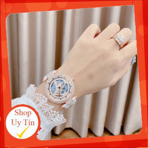 Đồng hồ LV  nữ dây da ko rỉ mặt xoay cao câp bền đẹp siêu hot, chống nước , bảo hành 12 tháng