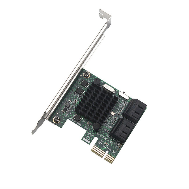 PCIe PCI Express to 6G SATA3.0 4-Port SATA III Expansion Controller Card Broad Adapter