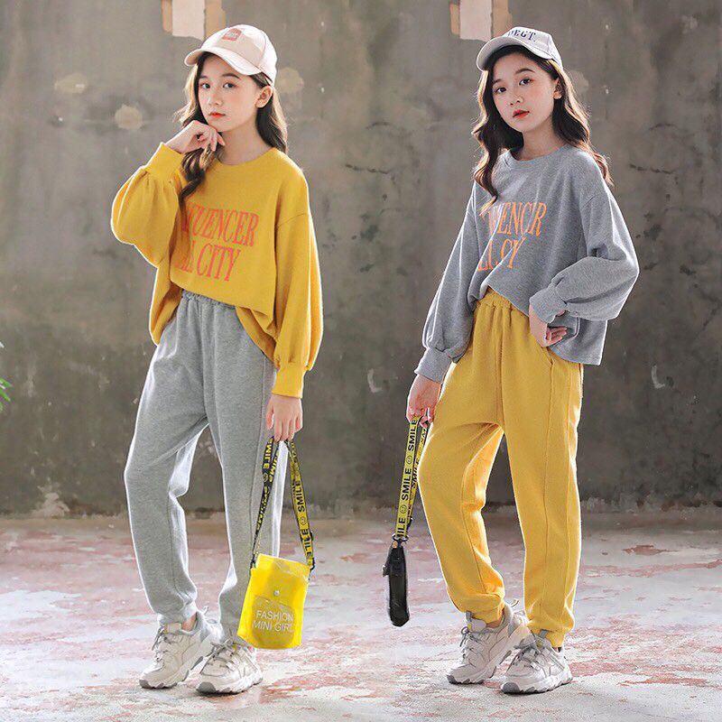 Bộ Quần áo thu đông mẫu ALL cho bé gái từ 14-45kg.hàng mấy kỹ chất vải đẹp