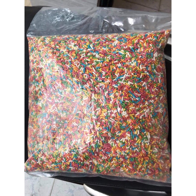 Kẹo Cốm bi dài sắc màu - 500g