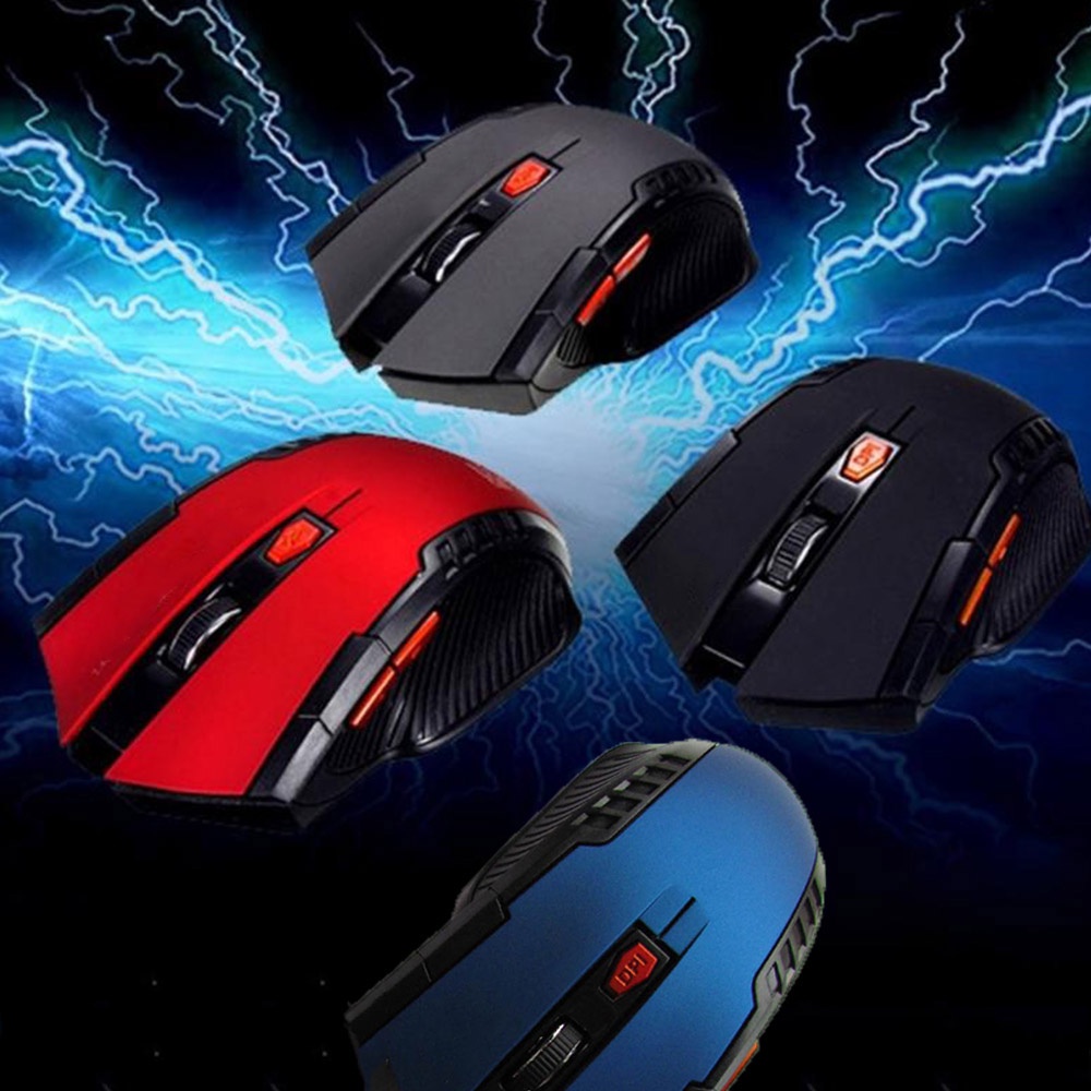 Pophouse 2.4GHz Rechargeable Wireless Game Mouse Silent Button USB Optical Mice