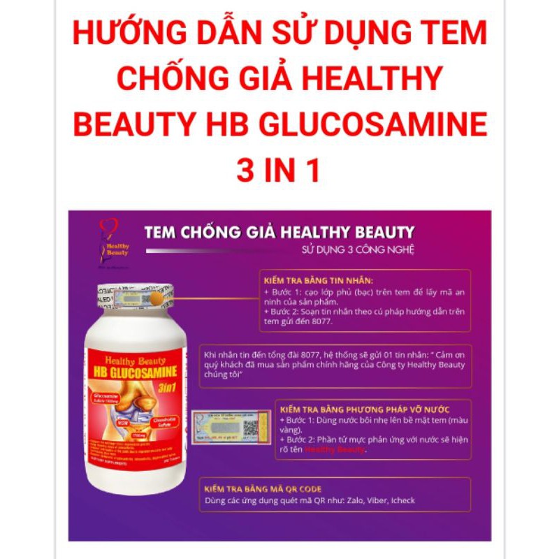 VIÊN UỐNG BẢO VỆ KHỚP HB GLUCOSAMINE 3IN1 (HỘP 60 VIÊN)