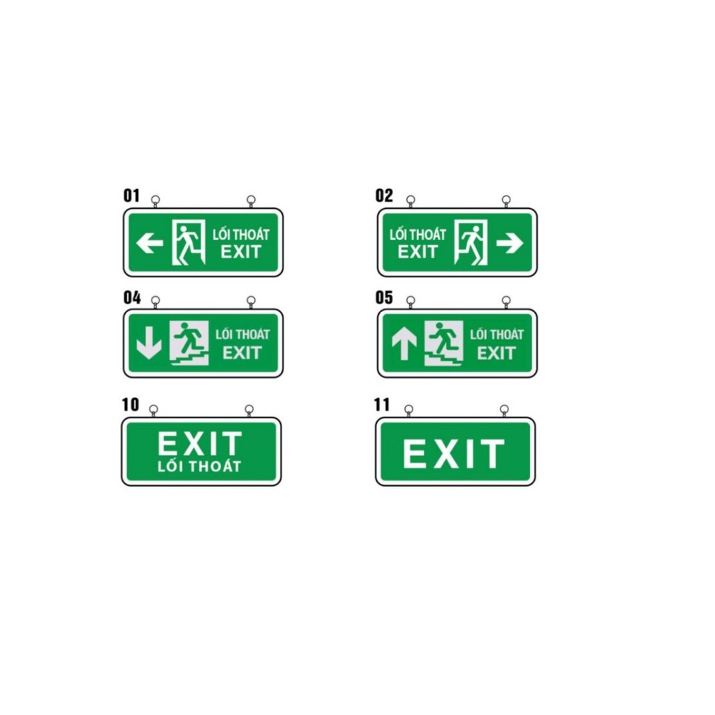 Đèn chỉ dẫn lối thoat hiểm Exit 1 mặt sử dụng điện 220V - Hình thật, hàng sẵn