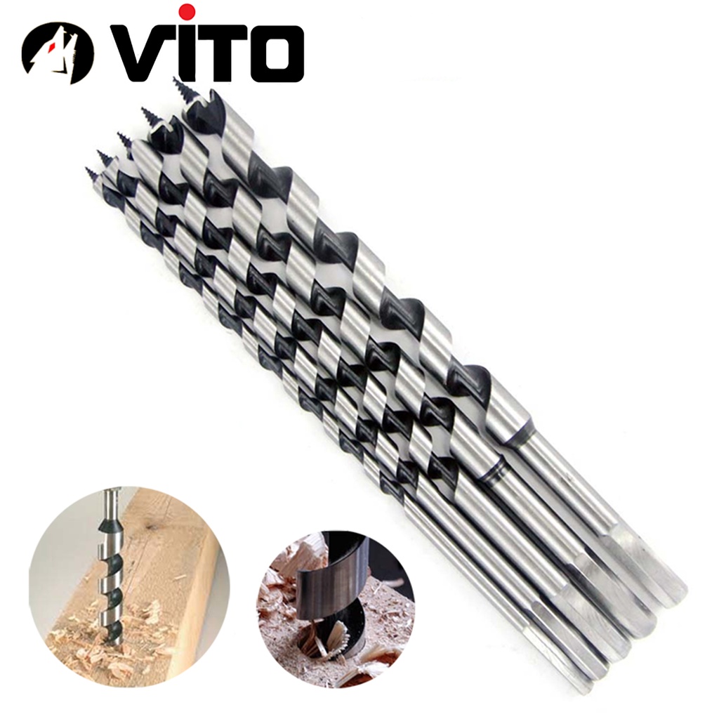 Bộ 5 Mũi Khoan Gỗ Xoắn Ốc Auger VITO Kích Thước 6-14mm Dài 230mm Chân Lục Giác