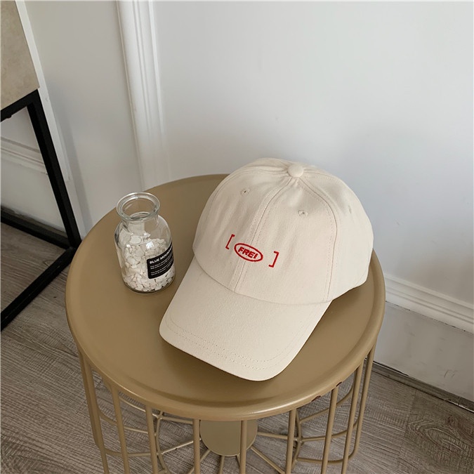 [High quality] vitality candy color ins letter soft top baseball hat women's all-match simple street cap