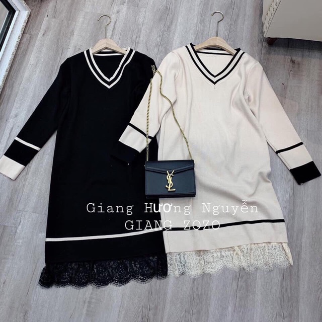 FREESHIP 50k_Váy phối chân ren cổ tim viền | BigBuy360 - bigbuy360.vn