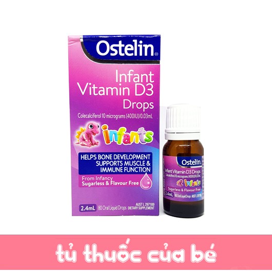 Vitamin D3 Ostelin drops infant hàng chính hãng Úc