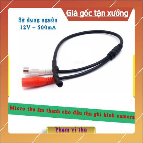 Micro thu âm thanh cho đầu thu ghi hình camera