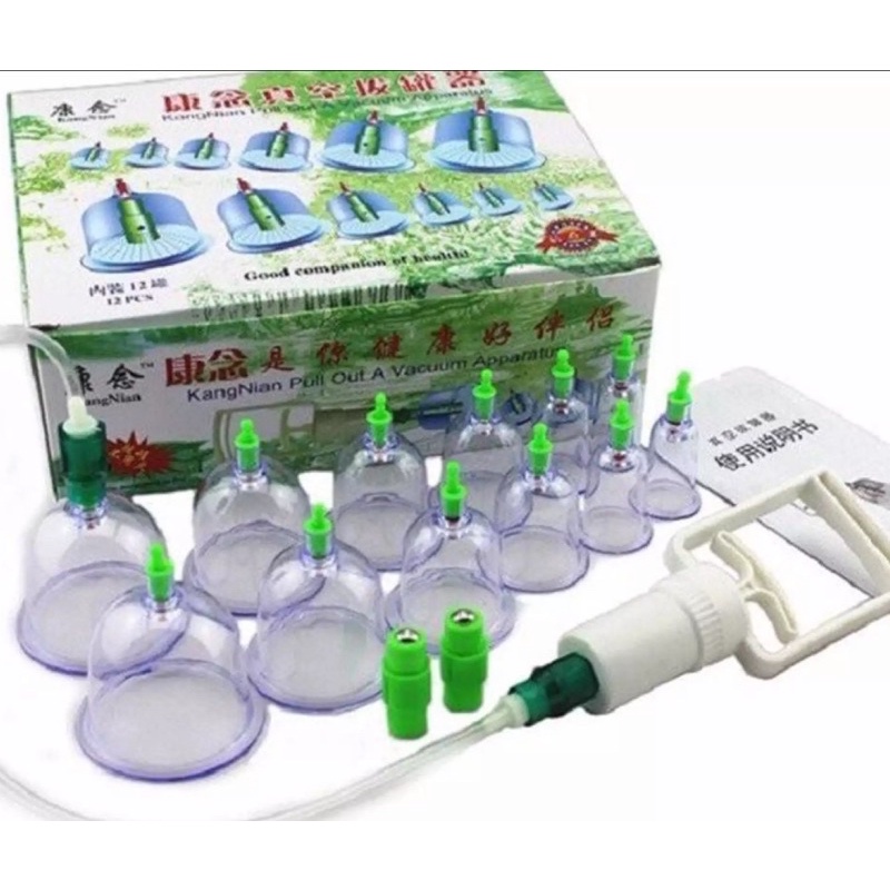 Bộ giác hơi 12 ly hút chân không.Giác hơi không dùng lửa-an toàn.