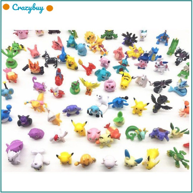Set 24 Mô Hình Đồ Chơi Nhân Vật Hoạt Hình Pokemon 2-3cm
