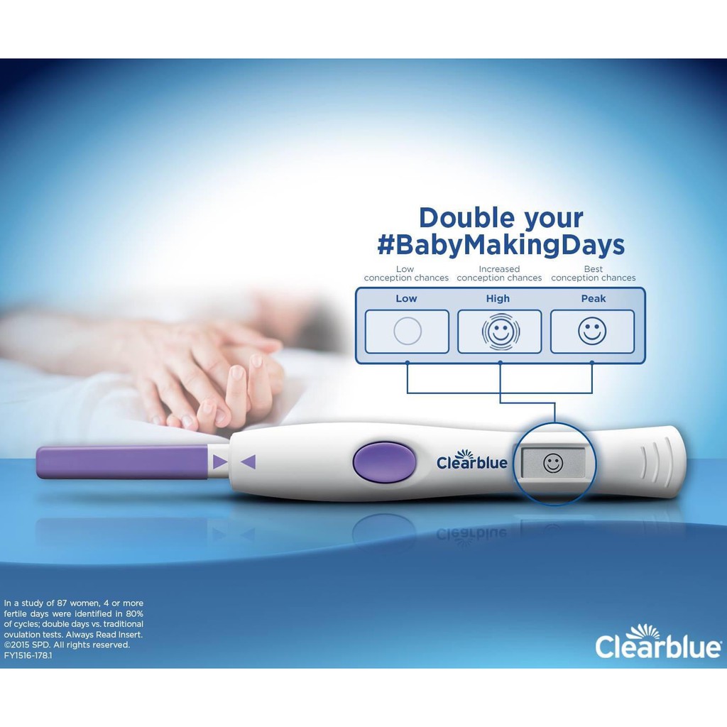 Que thử rụng trứng điện tử hộp 10 que Clearblue Digital Ovulation Test 2 Most [Chính hãng]