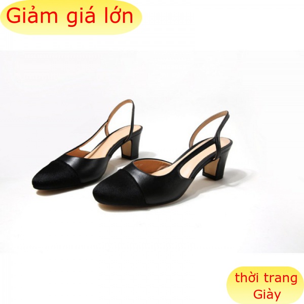 Giày Cao Gót 6cm Mũi Vuông Phong Cách Hàn Quốc Thanh Lịch Cho Nữ