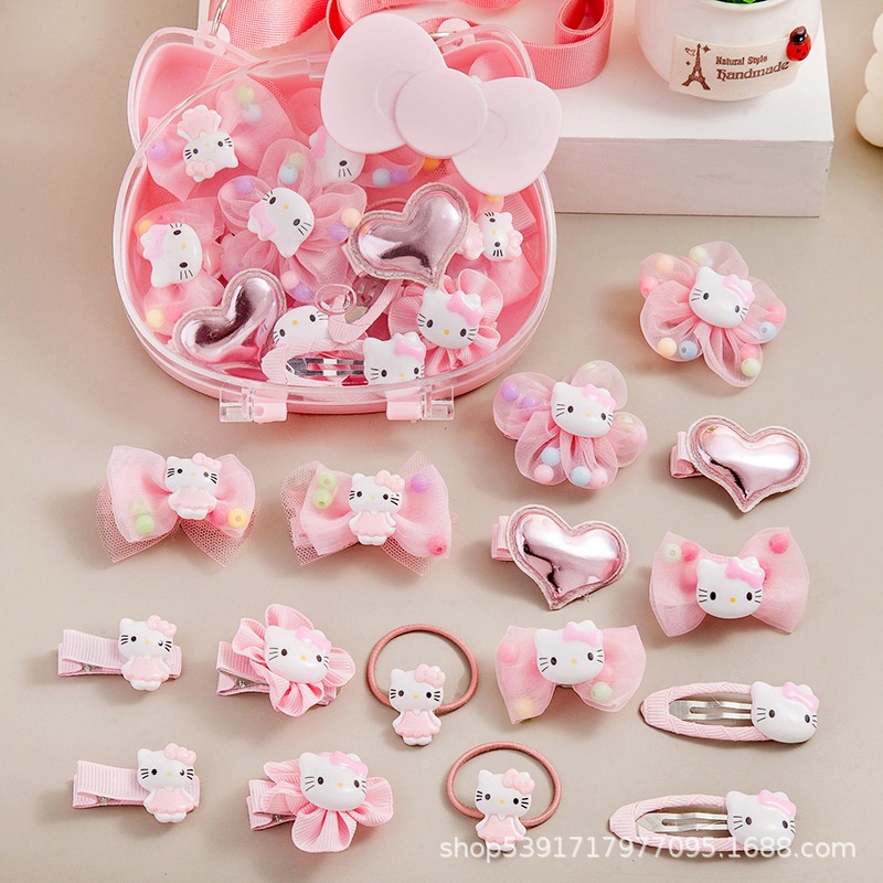 Kẹp Tóc Hình Mèo Hello Kitty Dễ Thương Cho Bé Gái